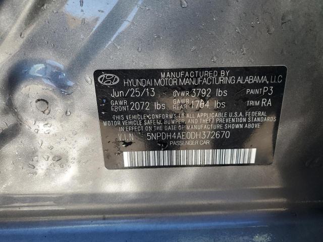 Photo 11 VIN: 5NPDH4AE0DH372670 - HYUNDAI ELANTRA GL 