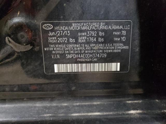 Photo 11 VIN: 5NPDH4AE0DH374709 - HYUNDAI ELANTRA 