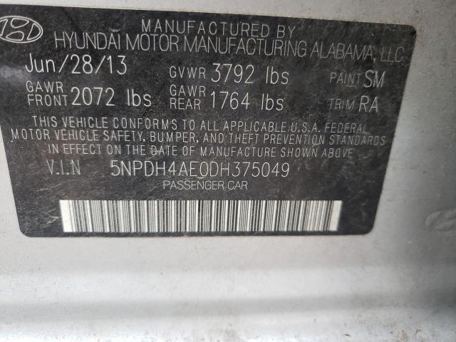 Photo 9 VIN: 5NPDH4AE0DH375049 - HYUNDAI ELANTRA GL 