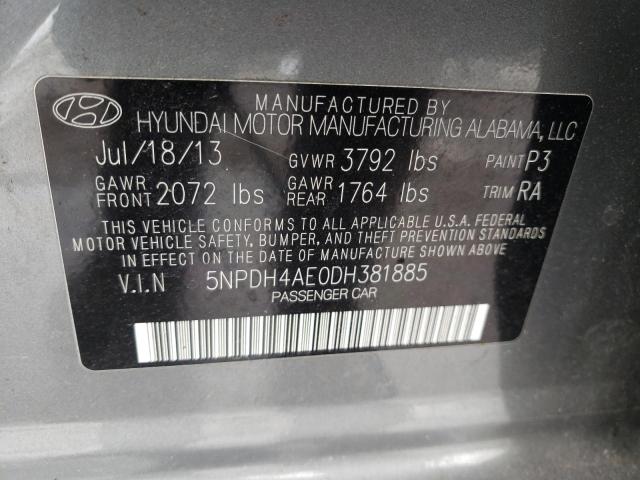 Photo 9 VIN: 5NPDH4AE0DH381885 - HYUNDAI ELANTRA 