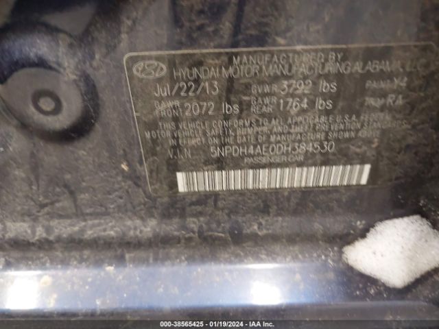 Photo 8 VIN: 5NPDH4AE0DH384530 - HYUNDAI ELANTRA 