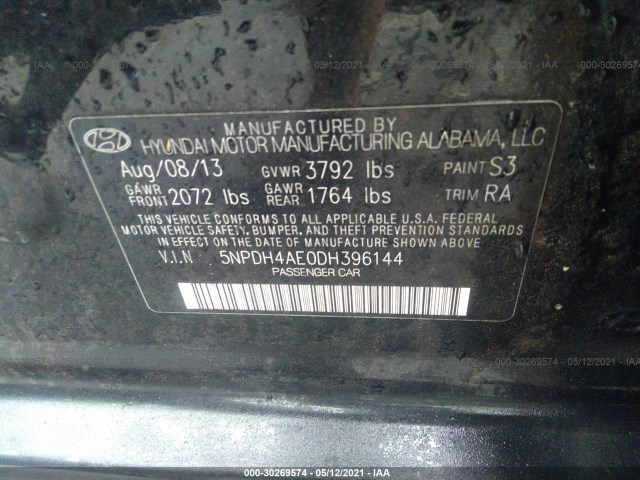 Photo 8 VIN: 5NPDH4AE0DH396144 - HYUNDAI ELANTRA 