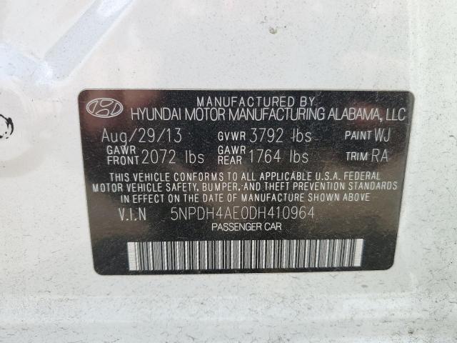 Photo 11 VIN: 5NPDH4AE0DH410964 - HYUNDAI ELANTRA GL 