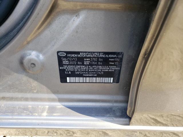 Photo 11 VIN: 5NPDH4AE0DH417428 - HYUNDAI ELANTRA GL 