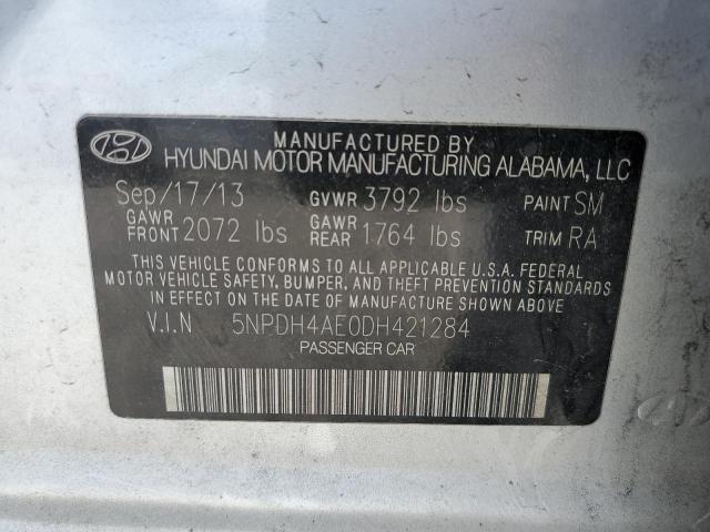 Photo 9 VIN: 5NPDH4AE0DH421284 - HYUNDAI ELANTRA GL 