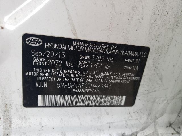 Photo 9 VIN: 5NPDH4AE0DH423343 - HYUNDAI ELANTRA GL 