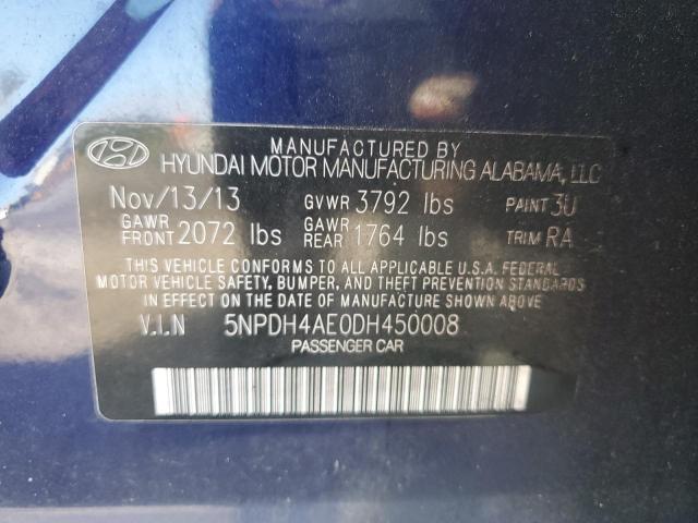 Photo 11 VIN: 5NPDH4AE0DH450008 - HYUNDAI ELANTRA GL 