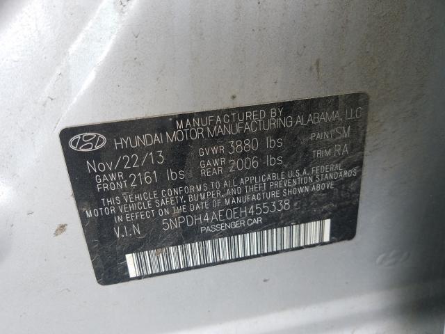 Photo 9 VIN: 5NPDH4AE0EH455338 - HYUNDAI ELANTRA SE 