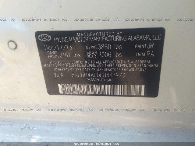 Photo 8 VIN: 5NPDH4AE0EH463973 - HYUNDAI ELANTRA 