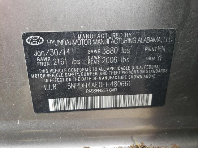 Photo 11 VIN: 5NPDH4AE0EH480661 - HYUNDAI ELANTRA SE 