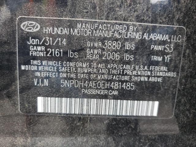 Photo 11 VIN: 5NPDH4AE0EH481485 - HYUNDAI ELANTRA SE 