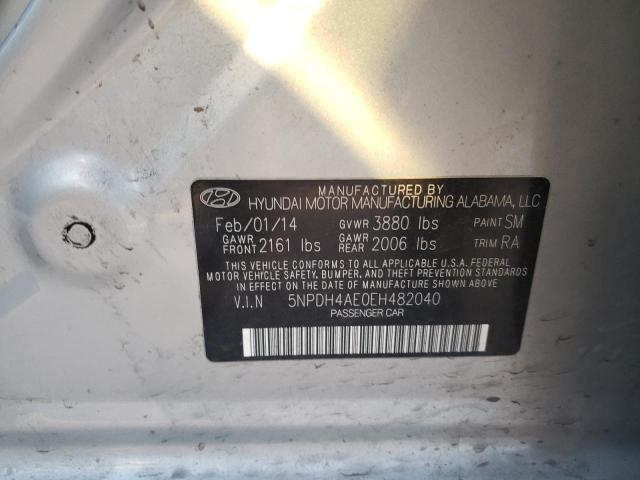 Photo 9 VIN: 5NPDH4AE0EH482040 - HYUNDAI ELANTRA SE 