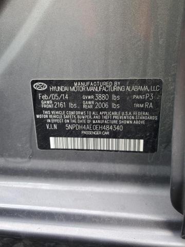 Photo 12 VIN: 5NPDH4AE0EH484340 - HYUNDAI ELANTRA 