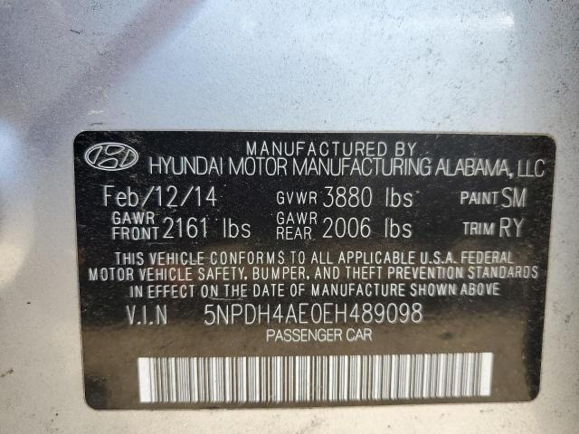 Photo 12 VIN: 5NPDH4AE0EH489098 - HYUNDAI ELANTRA 