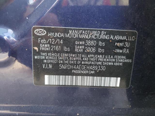 Photo 9 VIN: 5NPDH4AE0EH489330 - HYUNDAI ELANTRA SE 