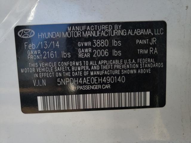 Photo 9 VIN: 5NPDH4AE0EH490140 - HYUNDAI ELANTRA SE 