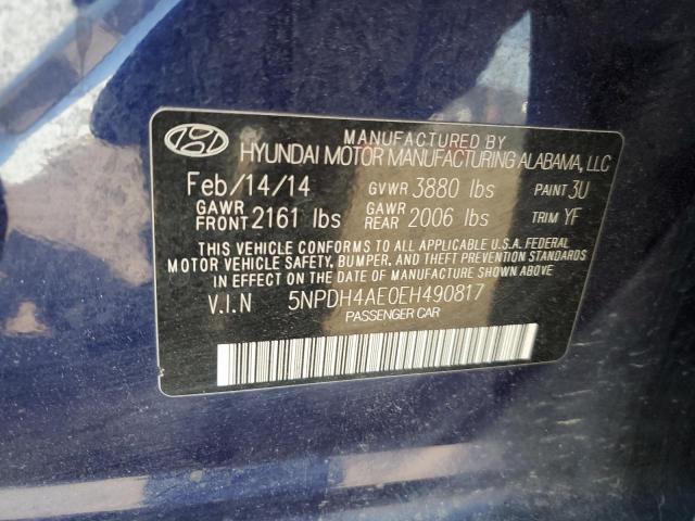 Photo 11 VIN: 5NPDH4AE0EH490817 - HYUNDAI ELANTRA SE 