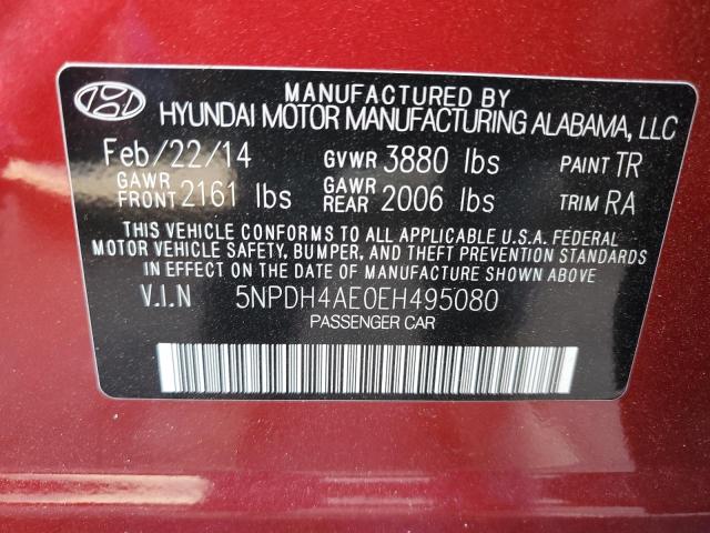 Photo 11 VIN: 5NPDH4AE0EH495080 - HYUNDAI ELANTRA SE 