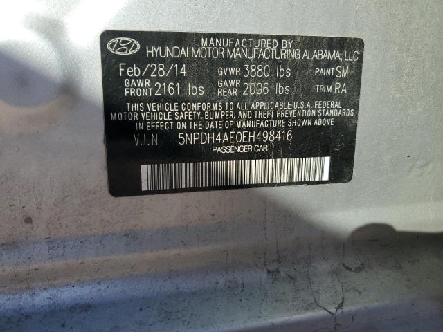 Photo 11 VIN: 5NPDH4AE0EH498416 - HYUNDAI ELANTRA SE 