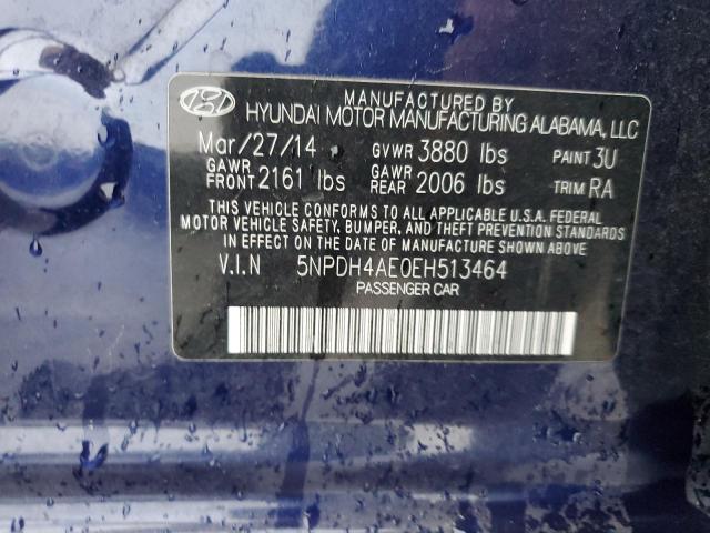 Photo 12 VIN: 5NPDH4AE0EH513464 - HYUNDAI ELANTRA SE 