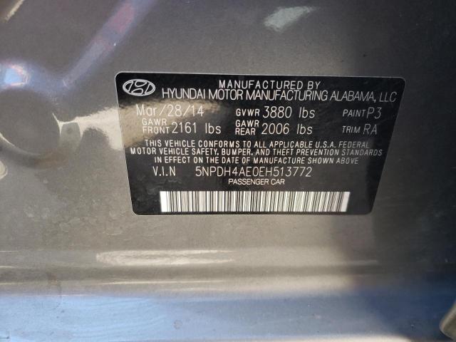 Photo 11 VIN: 5NPDH4AE0EH513772 - HYUNDAI ELANTRA SE 