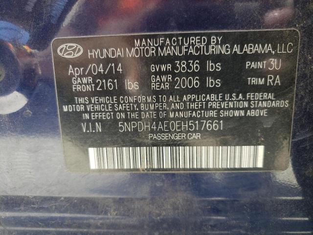 Photo 11 VIN: 5NPDH4AE0EH517661 - HYUNDAI ELANTRA 