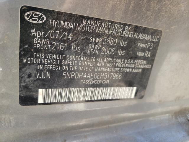 Photo 9 VIN: 5NPDH4AE0EH517966 - HYUNDAI ELANTRA SE 