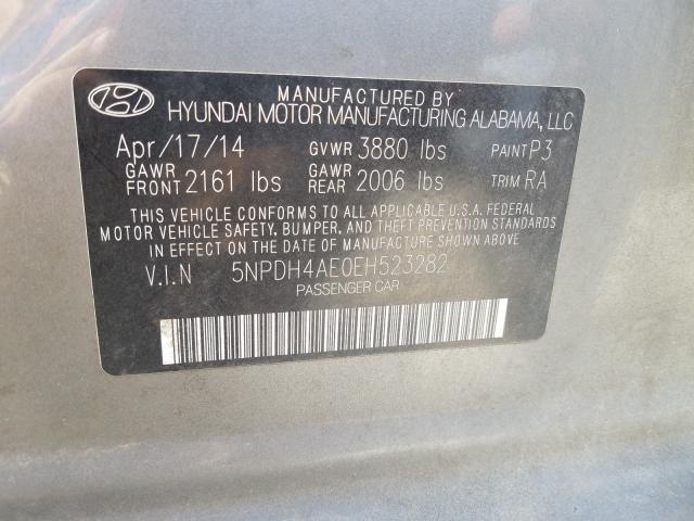 Photo 9 VIN: 5NPDH4AE0EH523282 - HYUNDAI ELANTRA SE 