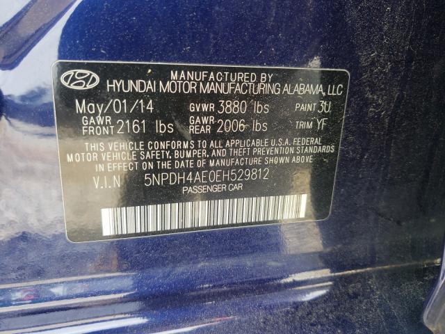 Photo 9 VIN: 5NPDH4AE0EH529812 - HYUNDAI ELANTRA SE 