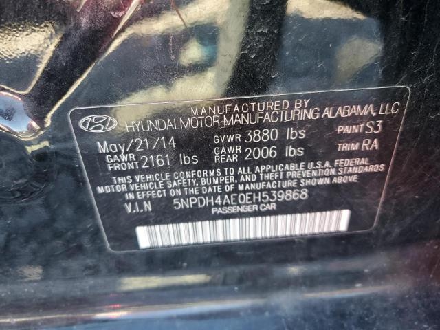 Photo 11 VIN: 5NPDH4AE0EH539868 - HYUNDAI ELANTRA SE 