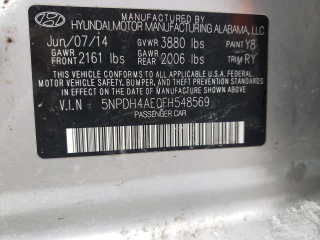 Photo 9 VIN: 5NPDH4AE0FH548569 - HYUNDAI ELANTRA SE 