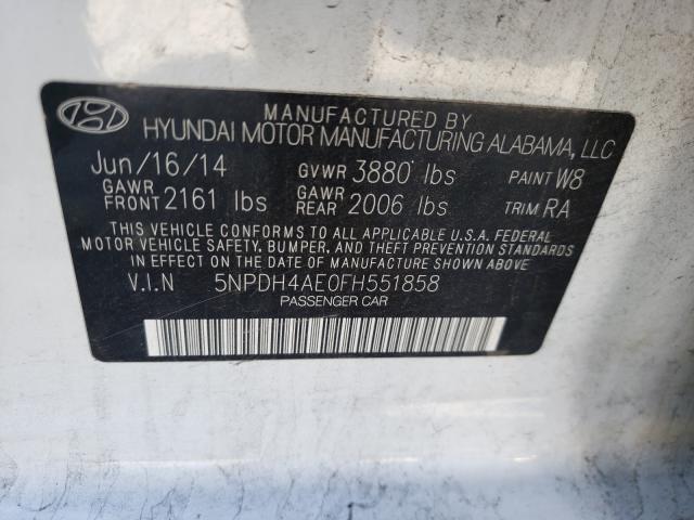 Photo 9 VIN: 5NPDH4AE0FH551858 - HYUNDAI ELANTRA SE 