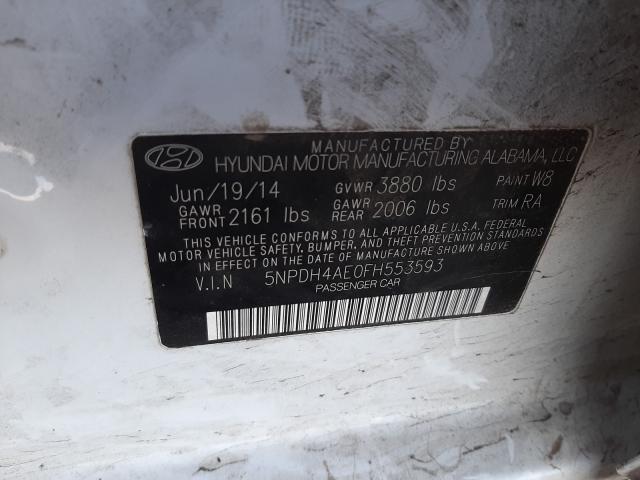 Photo 9 VIN: 5NPDH4AE0FH553593 - HYUNDAI ELANTRA 