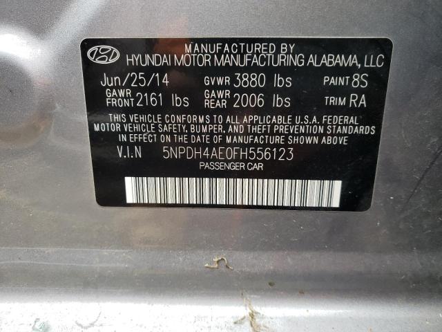 Photo 9 VIN: 5NPDH4AE0FH556123 - HYUNDAI ELANTRA SE 