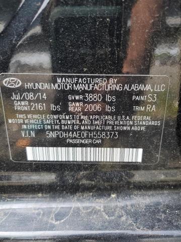 Photo 11 VIN: 5NPDH4AE0FH558373 - HYUNDAI ELANTRA SE 