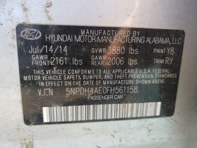 Photo 9 VIN: 5NPDH4AE0FH561158 - HYUNDAI ELANTRA SE 