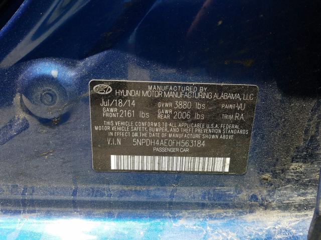 Photo 9 VIN: 5NPDH4AE0FH563184 - HYUNDAI ELANTRA SE 