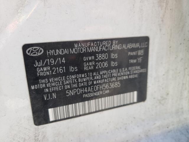 Photo 9 VIN: 5NPDH4AE0FH563685 - HYUNDAI ELANTRA 