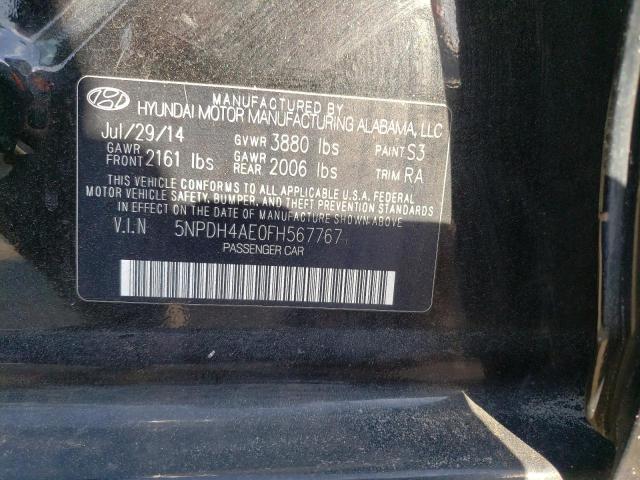 Photo 11 VIN: 5NPDH4AE0FH567767 - HYUNDAI ELANTRA SE 