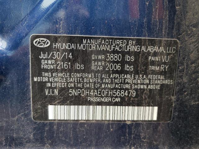 Photo 12 VIN: 5NPDH4AE0FH568479 - HYUNDAI ELANTRA 