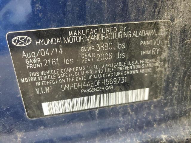 Photo 12 VIN: 5NPDH4AE0FH569731 - HYUNDAI ELANTRA SE 