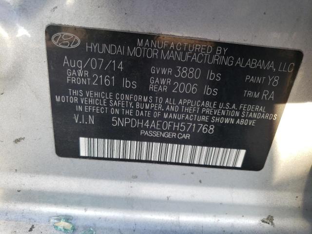 Photo 12 VIN: 5NPDH4AE0FH571768 - HYUNDAI ELANTRA 