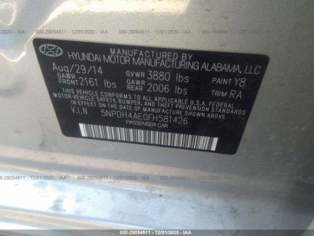 Photo 8 VIN: 5NPDH4AE0FH581426 - HYUNDAI ELANTRA 