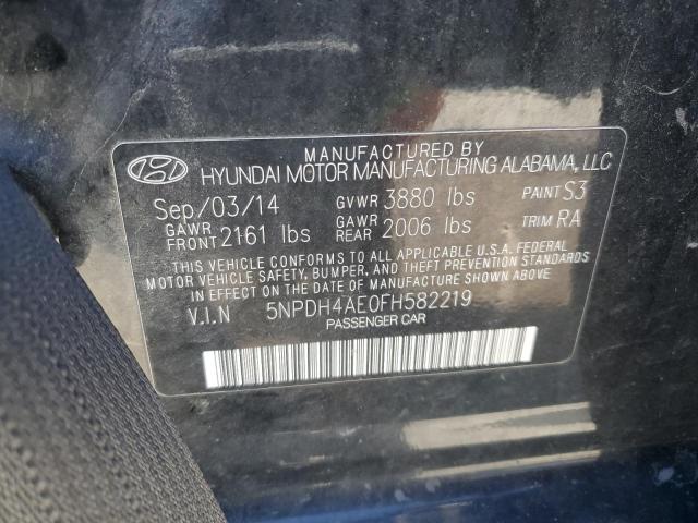 Photo 12 VIN: 5NPDH4AE0FH582219 - HYUNDAI ELANTRA 