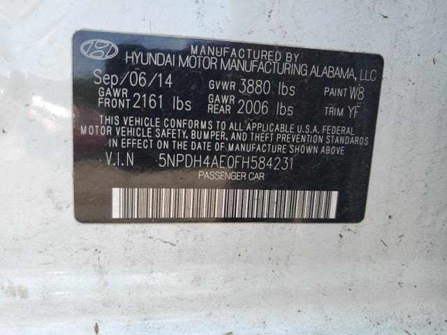 Photo 12 VIN: 5NPDH4AE0FH584231 - HYUNDAI ELANTRA SE 