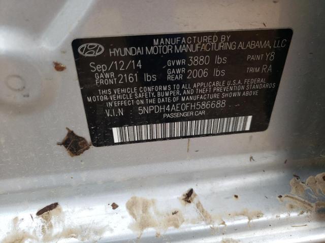 Photo 9 VIN: 5NPDH4AE0FH586688 - HYUNDAI ELANTRA SE 