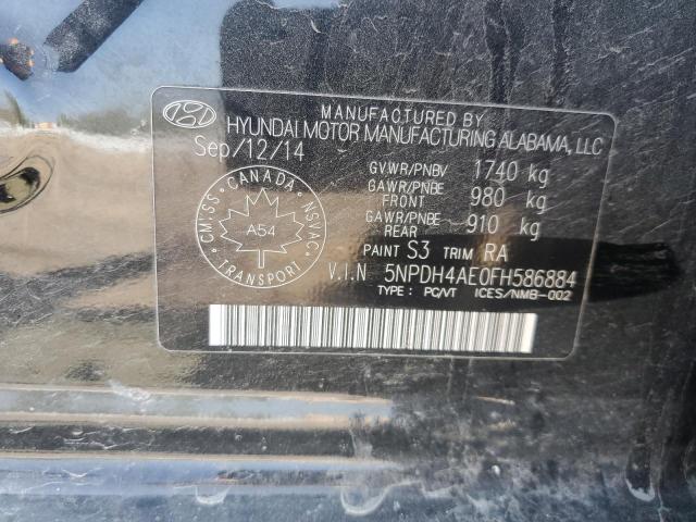 Photo 11 VIN: 5NPDH4AE0FH586884 - HYUNDAI ELANTRA SE 