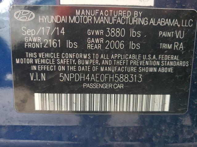 Photo 11 VIN: 5NPDH4AE0FH588313 - HYUNDAI ELANTRA 