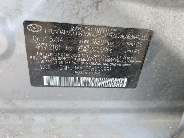 Photo 9 VIN: 5NPDH4AE0FH599991 - HYUNDAI ELANTRA SE 