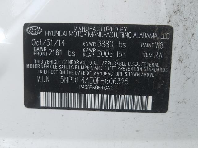 Photo 9 VIN: 5NPDH4AE0FH606325 - HYUNDAI ELANTRA SE 